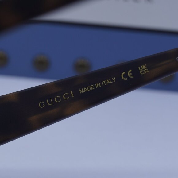 Gucci GG1786S 002 Rectangle Sunglasses - Dark Havana/Brown main image 4